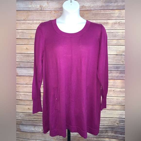 Daisy Fuentes Knit Tunic Top - Size 2X - Picture 1 of 10